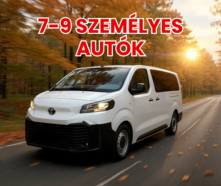 7 személyes autó bérlés családi utazáshoz Budapesten